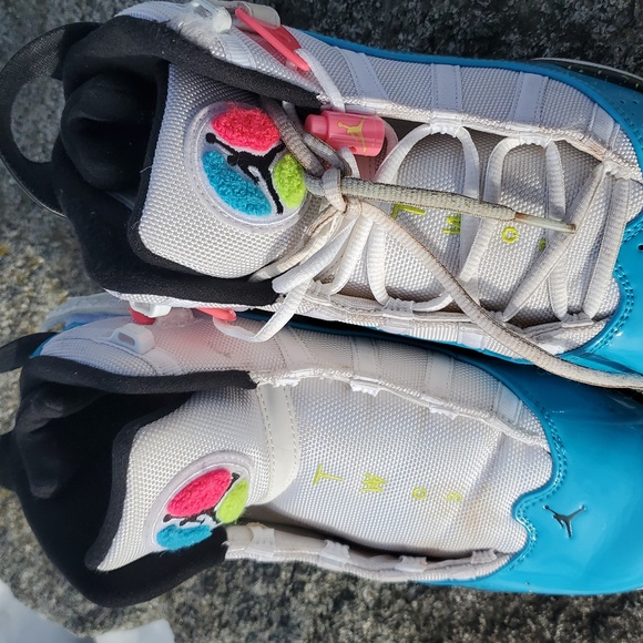 Air Jordans 6 Rings "Blue Fury Cyber Pink" Men's Size 8 - Picture 13 of 16